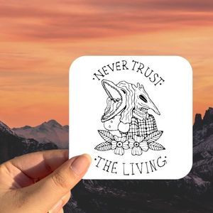 🏷 Beetle Juice Never Trust The Living Vinyl Decal